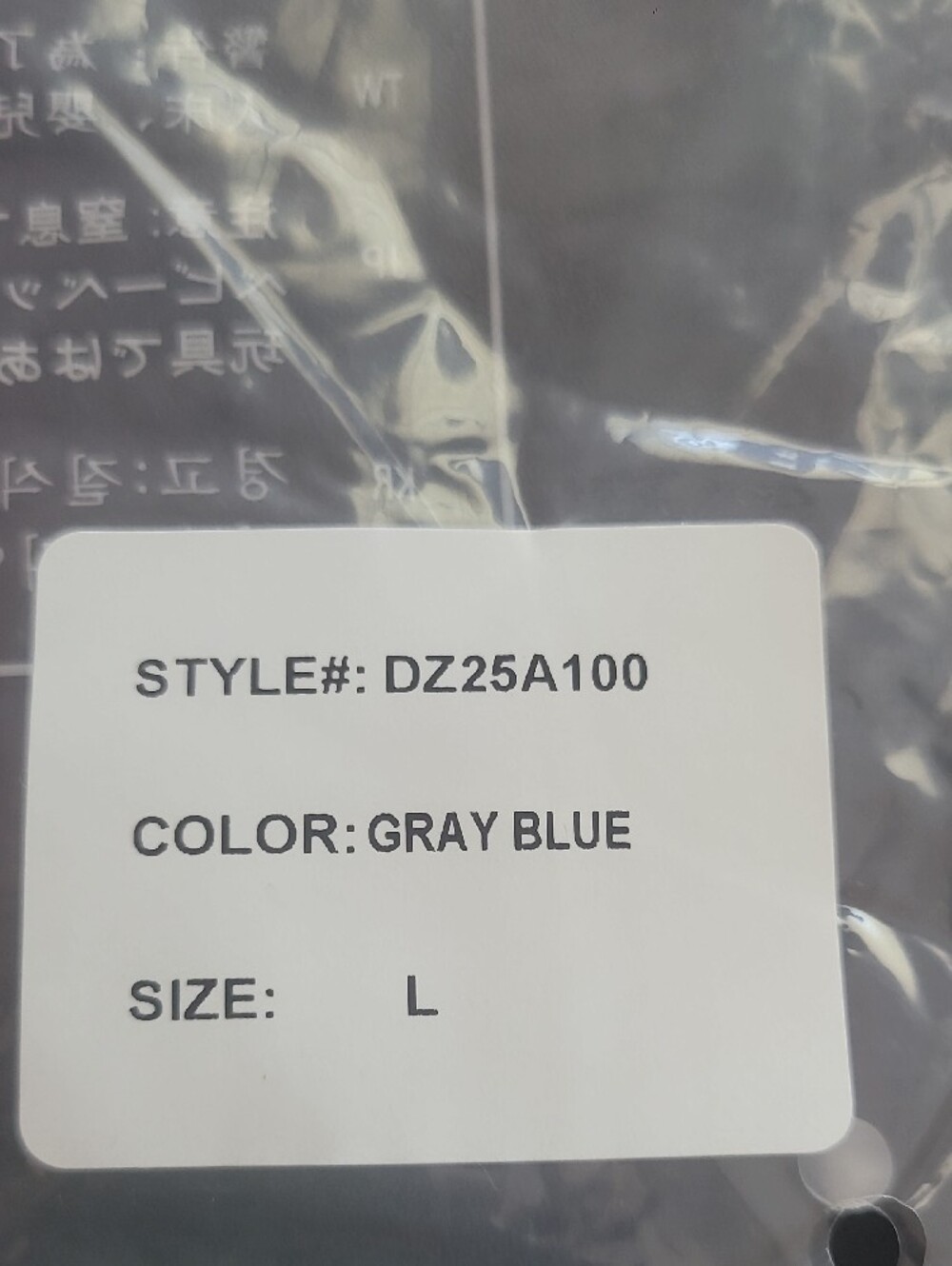 Double Zero Gray Blue Ribbed Henley Cropped - Picture 5 of 5